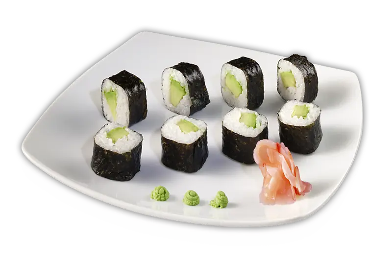 Maki sushi avokádo