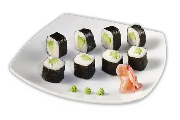 Maki sushi avokádo
